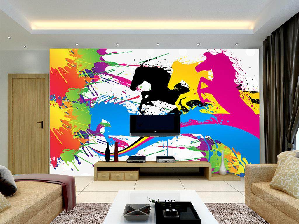 油漆艺术喷涂电视背景墙的清洁与保养